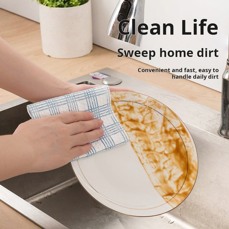 Reusable Kitchen Cleaning Wipes Roll – Washable, Absorbent & Eco-Friendly Multi-Purpose Cleaning 50 Sheets