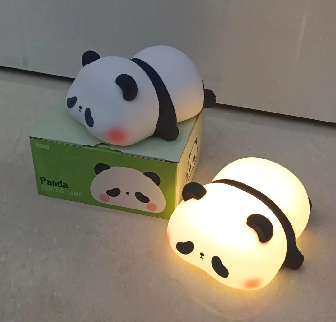 Cute Panda Night Light Silicone Soft Lamp Portable And Child Safe Bedside Light Reliable