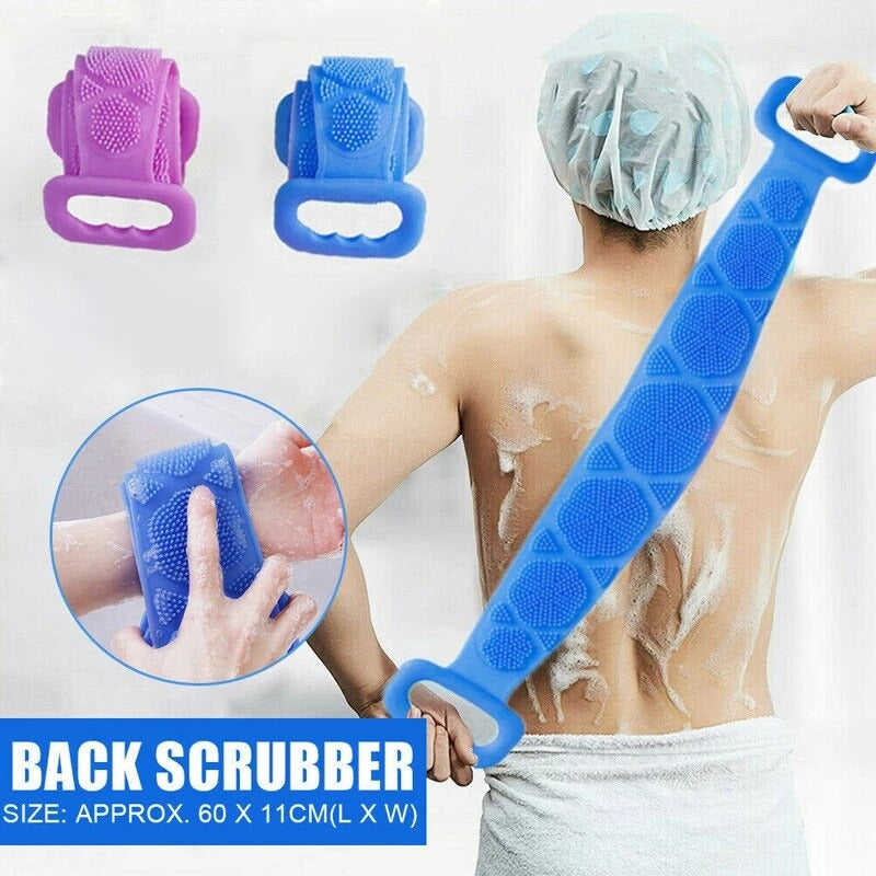 Pack of 2 Silicone Back Scrubber Bath Belts