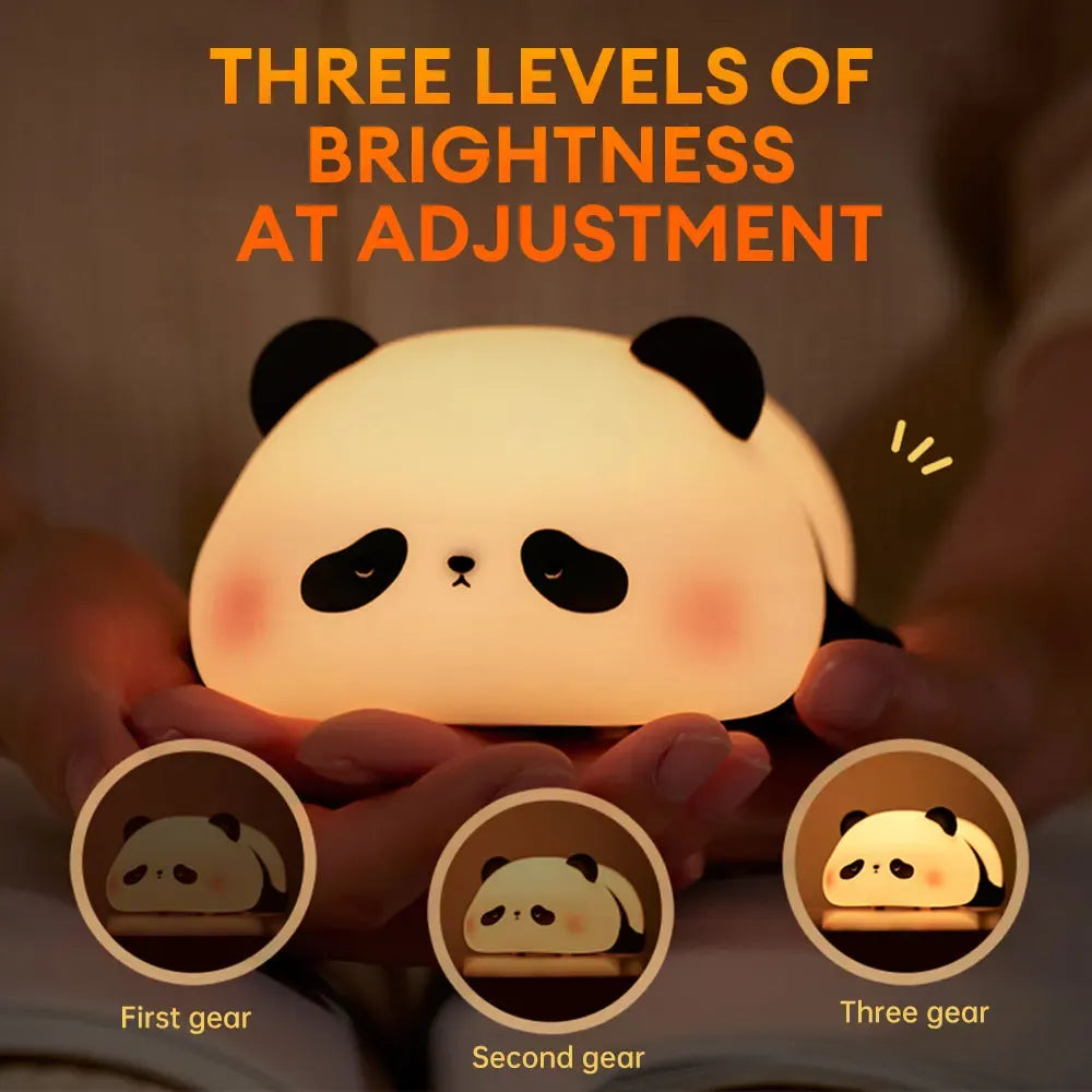 Cute Panda Night Light Silicone Soft Lamp Portable And Child Safe Bedside Light Reliable