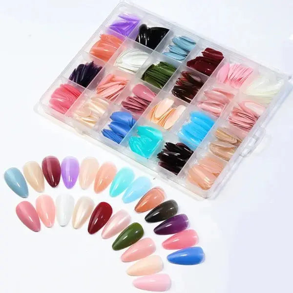 576 pcs nails with box ,Reusable Artificial nails